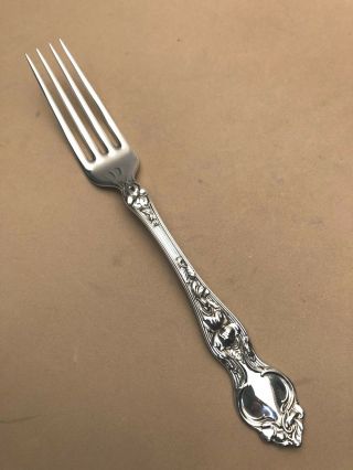 Violet By Wallace Sterling Silver Antique Dinner Size Fork 7 5/8 "