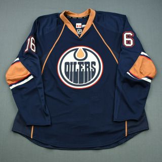 2011 - 12 Darcy Hordichuk Edmonton Oilers Game Issued Reebok Hockey Jersey Meigray