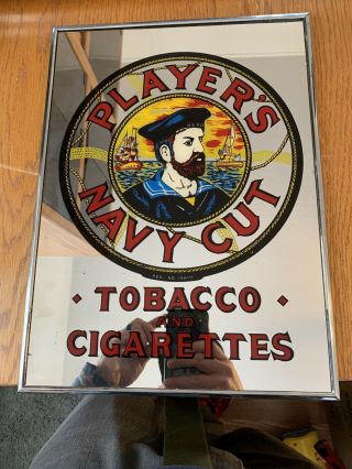 Vintage Players Navy Cut Cigarette Pub Mirror 16.  5 " X 13.  5 " Tobacciana