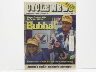 Cycle News Newspaper September 7,  1988 - Camel Pro Series Bubba Shobert Parker