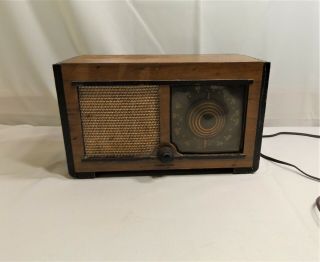 Vintage Zenith Long Distance Am Tube Radio 5do27 - Z Wood Case,  Needs Work