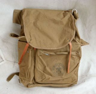 Vintage Cruiser Canvas Backpack Bsa/boy Scouts Of America National Council Large