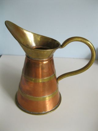 Lombard England Pitcher Copper Brass Vintage Tankard 2