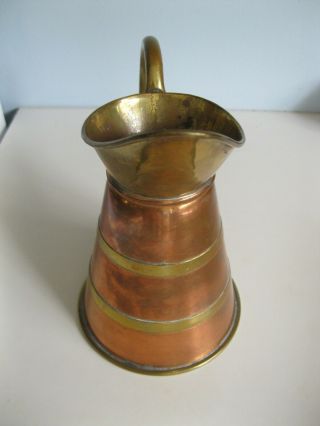Lombard England Pitcher Copper Brass Vintage Tankard 3