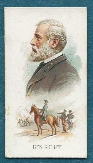 Kinney Bros.  Cigarettes Tobacco Card Leaders Confederate General Robert E.  Lee