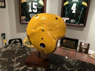 1930 1940 Green Bay Packers Leather Football Helmet Game Worn Rep Lambeau Era
