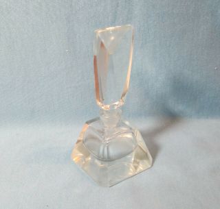 Vintage Diamond Cut Stopper Paperweight Shaped Vanity Perfume Bottle
