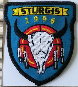 1996 Sturgis Sd Bike Week Vintage Patch 56th Year Motorcycle Rally Cow Skull