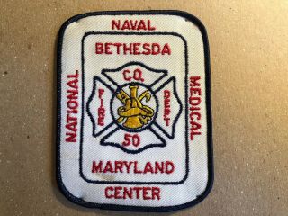 Us Navy National Naval Medical Center Bethesda Fire Dept Maryland (vintage)