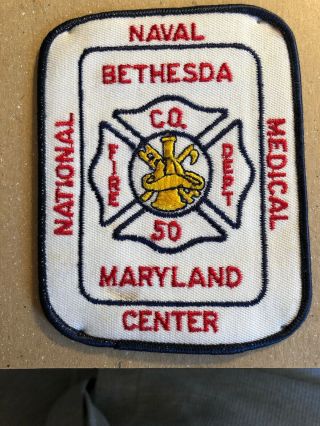 US Navy National Naval Medical Center Bethesda Fire Dept Maryland (Vintage) 2