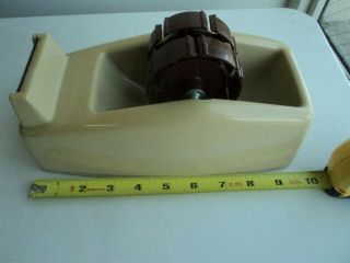 Vintage Scotch 3m C - 22 Model 38100 Heavy Duty Dual Roll Tape Weighted Dispenser