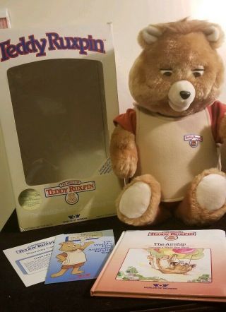 1984/1985 Talking Teddy Ruxpin Bear Worlds Of Wonder 1st Edition