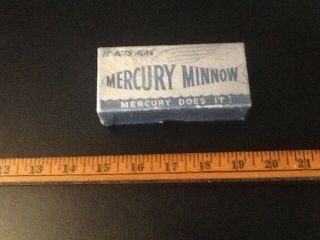 Vintage Mercury Minnow Fishing Lure With Box