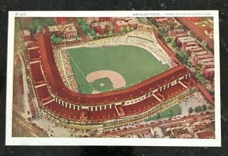 Wrigley Field Home Of The Chicago Cubs Vintage Postcard