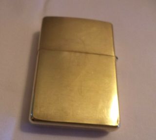 Brush Brass Zippo lighter with Lucky Strike logo and pin - up girl in. 2