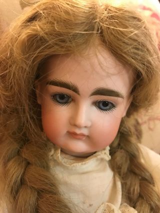 Kestner Antique German Bisque Doll 11 " Closed Mouth Blue Eyes Pretty Face.  7