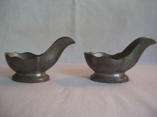 2 Vintage Heavy Cast Pewter Smoking Pipe Rest Holder Stands Made In England