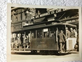 1920s 30s Envelope Of Photographs Market Street Railway Co Street Car Trolley