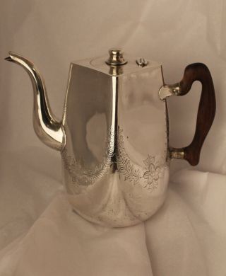 Chinese Export Silver Coffee Pot Zee Wo Shanghai Unusual Form Sterling