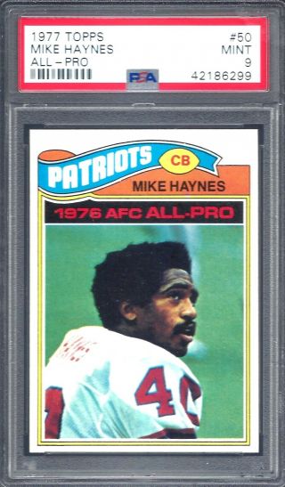1977 Topps Football Mike Haynes All - Pro 50 Psa 9 (6299) Centered Rookie