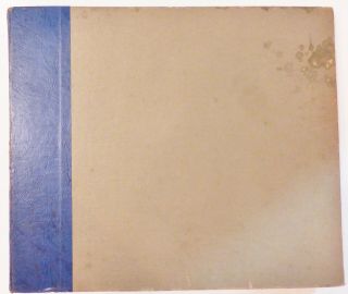 Vintage 78 Rpm 10 " Record Album Storage Book Binder Holder,  Blue Gray,  10 Pocket