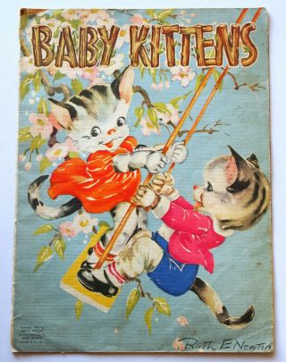 Baby Kittens 1948 Vintage Children 