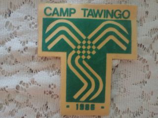 Vintage Patch Camp Tawingo Huntsville 1986 Velveteen