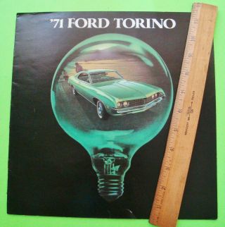 1971 Ford Torino Big Dlx Color Brochure 20 - Pgs Cobra Convertible Gt Wagon Coupe