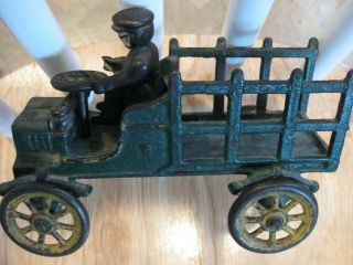 Vintage Antique Cast Iron Truck Toy Collectible Paint