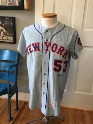 Ed Yost 1971 Mets Signed Game Worn Flannel Jersey