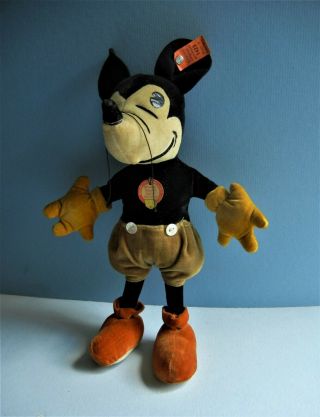 Antique Steiff Mickey Mouse 1930s ALL IDs 1423 RARE Disneyana Collectible Doll 2