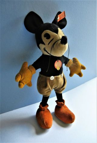 Antique Steiff Mickey Mouse 1930s ALL IDs 1423 RARE Disneyana Collectible Doll 3