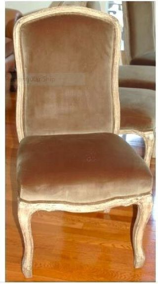 Velvet Dining Chairs Reclaimed Wood Modern Farmhouse Restoration Hardware Style 3