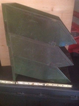 Vintage Stackbin No A - 10 Stacking Metal Parts Bin Drawer Storage Army Green
