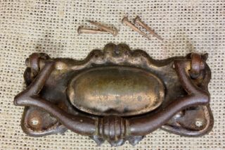 Old Drawer Handle Bail Drop Pull Copper Color 3 5/8” Antique Rustic Vintage