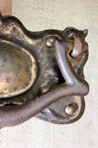 old Drawer handle bail drop pull copper color 3 5/8” antique rustic vintage 2