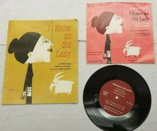 I Know An Old Lady By Rose Bonne 1961 Vintage Scholastic Record & Paperback Book