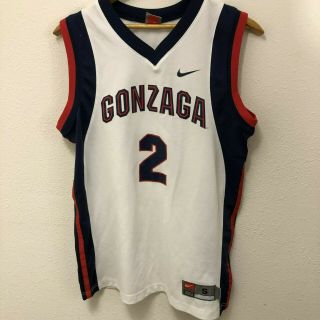 Nike Gonzaga Bulldogs Basketball Jersey Small White Navy Red Tank Top Collegiate
