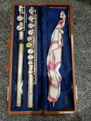 Vintage Fe Olds & Son Special Flute Ser 66860 Silver Head