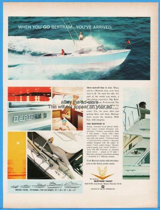 1968 Bertram 31 Yacht Miami Florida Vintage Photo Print Ad