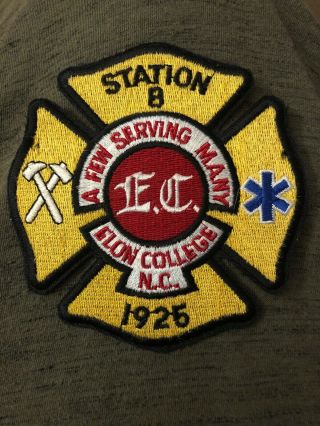 Vintage Elon College Nc Fire Department Patch Station 8 Rescue Emergency 4”
