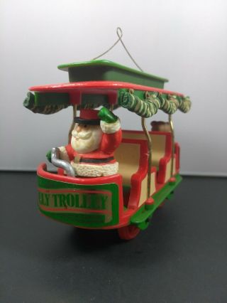 Vintage 1982 Hallmark Keepsake Christmas Ornament Jolly Trolley