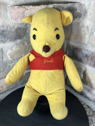 Vintage Disney Winnie The Pooh 16 Inch Sears Gund Stuffed Toy Cotton Plush
