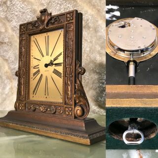 Vintage Antique U.  S.  A 8 Days Waltham Clock Watch Co