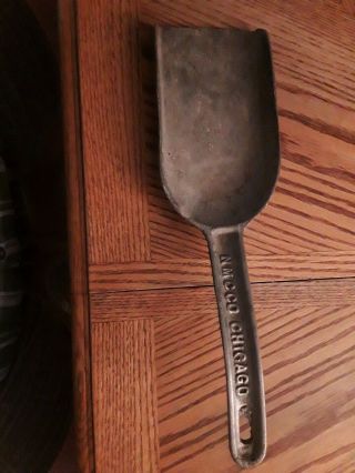 Vintage Cast Iron Coal Ash Shovel/scoop Nmc Co Chicago Usa
