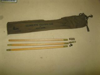 Vintage Gunslick Wooden Dowel Cleaning Rod Set For A 410 Shotgun