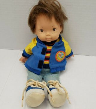 Fp Fisher Price Boy Vintage Doll Plush 206 Tumble Joey Tie Shoes Lapsitter 1974
