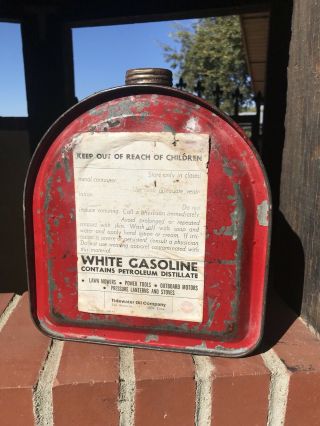 Antique Vtg Auto Model T Ford Running Board Spare Gas Can Tin Douglas Oil Boyco