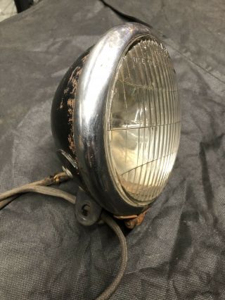1940s 1950s Antique Motorcycle Headlight Harley Hummer Cushman Vintage Scooter