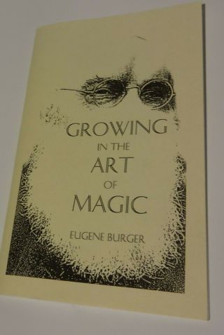 Magic Book Growing In The Art Of Magic Eugene Berger 1996